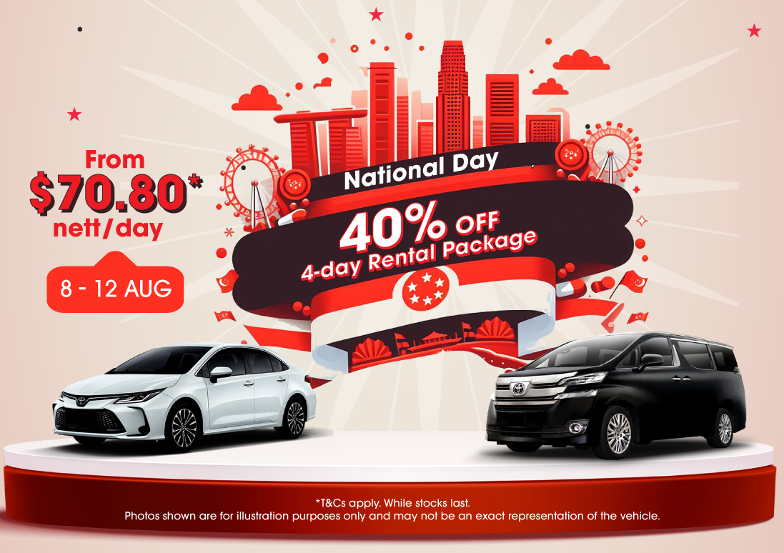 National Day 40% Off 4-Day Rental Package